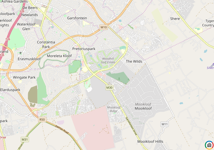 Map location of Pretorius Park